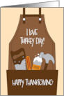 Thanksgiving for Carpenter or Handyman Apron with Construction Tools card