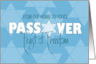 Hand Lettered Passover Feast of Freedom From our Home to Yours card