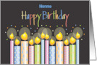 Hand Lettered Birthday for Custom Relationship with Decorated Candles card