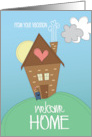 Hand Lettered Welcome Home from Your Vacation Cottage with Heart card