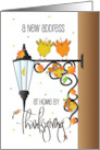 Hand Lettered New Address for Us for Thanksgiving Birds on Porchlight card