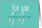 Hand Lettered Volunteering is a Way of Life Good Luck and Thank You card