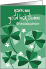 Hand Lettered St. Patrick’s Day Shamrocks for Custom Relationship card