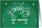 Hand Lettered St Patrick’s Day Wedding Anniversary with Shamrocks card