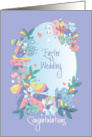 Hand Lettered Floral Easter Wedding Congratulations Eggs And Flowers card