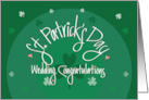 Hand Lettered St. Patrick’s Day Wedding Congratulations Shamrocks card