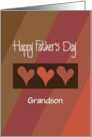 Hand Lettered Father’s Day Diagonal Stripes Relationship Specific card