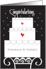 Hand Lettered White Wedding Cake Congratulations Custom Relationship card