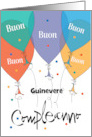 Buon Compleanno Italiano with Bright Balloons Palloncini Colorati card