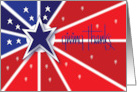 Hand Lettered National Deployment Day Patriotic Giving Thanks card