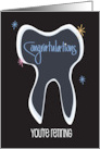 Hand Lettered Retirement Congratulations for Dentist with Large Tooth card