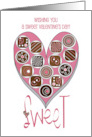 Hand Lettered Sweet Valentine’s Day with Box of Decorated Chocolates card
