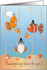 Hand Lettered Thanksgiving Fishes for You Trio of Thanksgiving Fish card