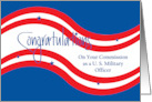 Hand Lettered Commission Congratulations Patriotic Stars and Stripes card