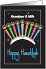 Hand Lettered Hanukkah Menorah Bright Candles Custom Relationship card