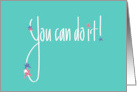 Hand Lettered You Can Do It Good Luck with Your Audition and Stars card