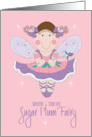 Hand Lettered Christmas Sugar Plum Fairy Ballet Toe Shoes and Wings card