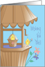 Hand Lettered Get Well Wishing You Well From Far Away Birds By Well card