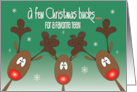 Hand Lettered A Few Christmas Bucks for Teen with Three Reindeer card