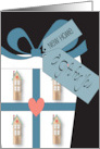 Hand Lettered Housewarming Gift Large Gift Tall Homes Bow and Tags card