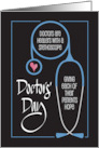 Hand Lettered 2025 Doctors’ Day Stethoscope with Heart Patient Hope card