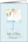 Hand Lettered Birthday Sister Monthly Flower Cake for April with Daisy card