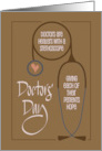 Hand Lettered Doctors’ Day 2025 Male Doctor with Stethoscope and Heart card