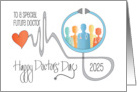 Hand Lettered Doctors’ Day 2025 Future Doctor Heartbeat Stethoscope card