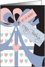 Hand Lettered Birthday Gift of Money for You Gift Bow Tags and Hearts card