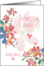 Hand Lettered Invitation to Mother’s Day Brunch Flowers and Hearts card