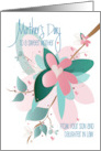 Hand Lettered Floral Mother’s Day For Mom From Son and Daughter in Law card