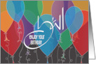 Hand Lettered Country and Western Birthday YAll Enjoy with Balloons card