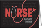 Nurses Day for Co Worker or Colleague Stethoscope Heart and Nurse card