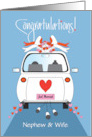 Hand Lettered Wedding with Decorated Car and Custom Relationship card