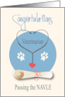 Hand Lettered Congratulations for Passing Veterinary NAVLE Exam card