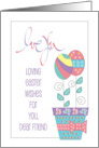 Hand Lettered Easter for Friend Decorated Egg Plants in Flower Pot card