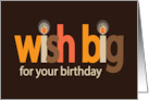 Wish Big Birthday for Thanksgiving with Large Letters and Pumpkins card