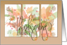 Hand Lettered Thanksgiving Trio of Leaf Panels Custom Relationship card