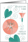 Hand Lettered Mother’s Day Mom From All Your Children Morning Glories card