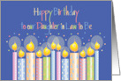 Hand Lettered Birthday for Daughter in Law to Be Decorated Candles card