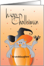 Hand Lettered Halloween Mouse in Hat on Pumpkin Custom Relationship card