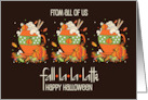 Hand Lettered Halloween Fall La La La Latte Three Cups from All of Us card