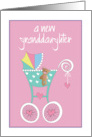 Hand Lettered Becoming Grandparents to a New Granddaughter Stroller card