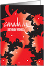 Hand Lettered Canada Day Birthday Wishes with Red Maple Leaves card