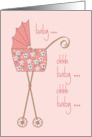 Hand Lettered Baby Ohhh Baby Ohhh Baby Pink Stroller Baby Girl Gift card