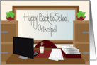 Hand Lettered Happy Back to School Principal Desk Monitor Coffee card