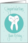 Hand Lettered Retirement Dental Hygienist Tooth with Dental Utensils card