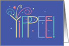 Hand Lettered YIPPEE Large Letters Congratulations for Making the Team card