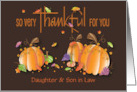 Hand Lettered Thanksgiving Pumpkin Trio Thankful Custom Relationship card