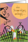 Hand Lettered Halloween Graveyard Full Moon When the Moon Whispers card